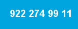 922 274 99 11 922 274 99 11